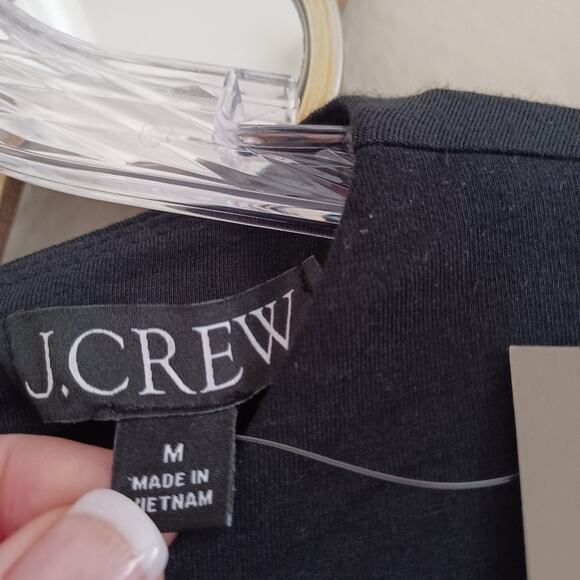 J.Crew FormKnit Open-Back Velvet Tie Top in Black M NWT 90s - Picture 10 of 12